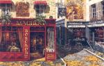  ,  OSF0036 Oil Painting of Old Shopfront