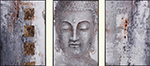 Group Painting Sets Buddha 3 Panel painting on canvas PAB0008