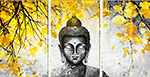 Group Painting Sets Buddha 3 Panel painting on canvas PAB0009