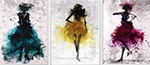 Group Painting Sets Dancing 3 Panel painting on canvas PAD0003