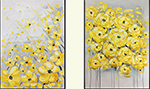 Group Painting Sets Flowers 2 Panel painting on canvas PAF0009