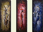 Group Painting Sets Music 3 Panel painting on canvas PAM0010