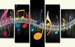 Group Painting Sets Music 5 Panel painting on canvas PAM0017