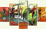 Group Painting Sets Music 5 Panel painting on canvas PAM0023