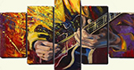 Group Painting Sets Music 5 Panel painting on canvas PAM0025