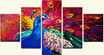 Group Painting Sets Animals 5 Panel painting on canvas PAP0003