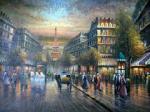  ,  PAR0023 Oil Painting of Paris