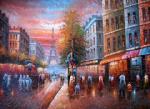  ,  PAR0025 Oil Painting of Paris