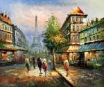  ,  PAR0034 Oil Painting of Paris