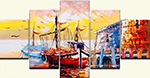 Group Painting Sets Seascape 5 Panel painting on canvas PAS0002