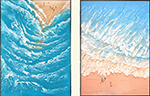 Group Painting Sets Seascape 2 Panel painting on canvas PAS0007