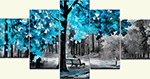 Group Painting Sets Forests 5 Panel painting on canvas PAT0004