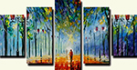 Group Painting Sets Forests 5 Panel painting on canvas PAT0005