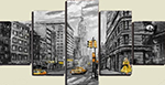 Group Painting Sets Places New York 5 Panel painting on canvas PAX0002