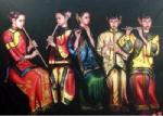 Chinese Music Ladies painting on canvas PRM0031