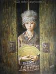  ,  PRT0023 OilonCanvas Painting of Oriental Lady for Sale