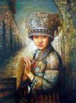  ,  PRT0024 OilonCanvas Painting of Oriental Lady for Sale