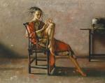 Traditional Chinese Ladies painting on canvas PRT0035