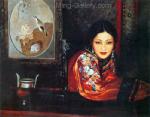 Traditional Chinese Ladies painting on canvas PRT0038