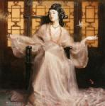 Traditional Chinese Ladies painting on canvas PRT0041