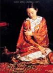 Traditional Chinese Ladies painting on canvas PRT0065