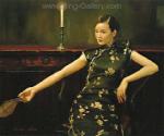  ,  PRT0096 OilonCanvas Painting of Oriental Lady for Sale