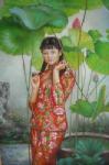  ,  PRT0110 OilonCanvas Painting of Oriental Lady for Sale