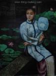  ,  PRT0126 OilonCanvas Painting of Oriental Lady for Sale