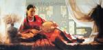 Traditional Chinese Ladies painting on canvas PRT0168