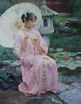 Traditional Chinese Ladies painting on canvas PRT0173