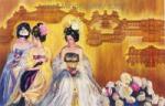 Traditional Chinese Ladies painting on canvas PRT0196