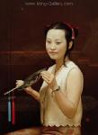 Traditional Chinese Ladies painting on canvas PRT0206