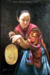 Traditional Chinese Ladies painting on canvas PRT0212