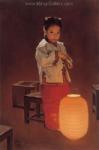 Chinese Lantern Ladies painting on canvas PRX0002