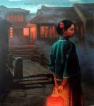 Chinese Lantern Ladies painting on canvas PRX0010