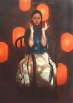 Chinese Lantern Ladies painting on canvas PRX0011
