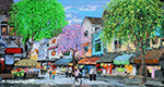 Bangkok Old Town Cityscape painting on canvas TBK0013