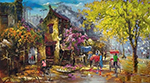 Bangkok Old Town Cityscape painting on canvas TBK0016