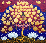 Thai Bodhi Tree painting on canvas TBO0011