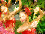 Thai Dancing Khon  painting on canvas TDM0004
