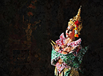 Thai Dancing Khon  painting on canvas TDM0007