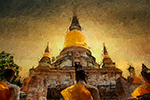 Thai Temples painting on canvas TEM0008