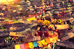 Thai Floating Market painting on canvas TFM0002