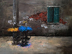 Thai Flower Sellers painting on canvas TFS0003