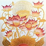 Thai Lotus painting on canvas TLO0002