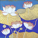 Thai Lotus painting on canvas TLO0003