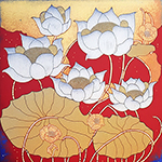Thai Lotus painting on canvas TLO0005