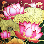 Thai Lotus painting on canvas TLO0007
