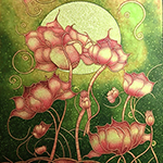 Thai Lotus painting on canvas TLO0009