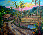 Thai Modern Village painting on canvas TPM0033